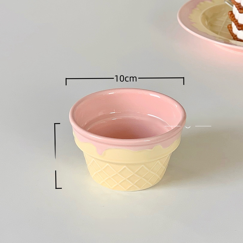 Cute Ice Cream Ceramic Dinnerware Set
