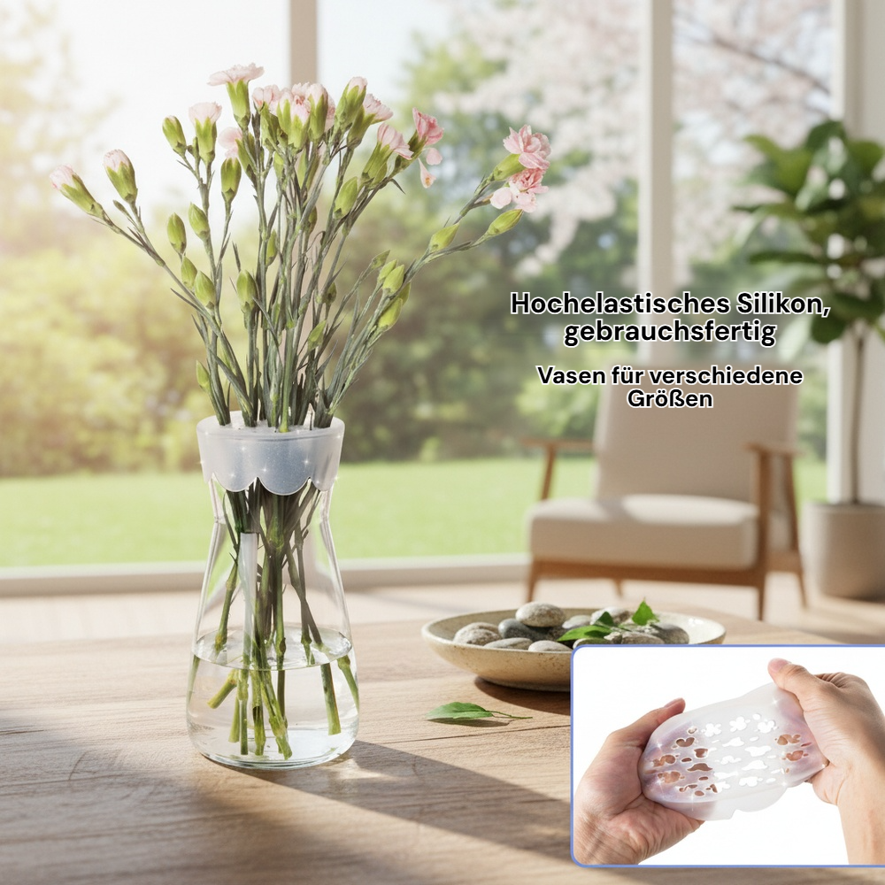 Kreativer Silikon-Blumenstecker Spiralförmige Halterung Blumenfixierer
