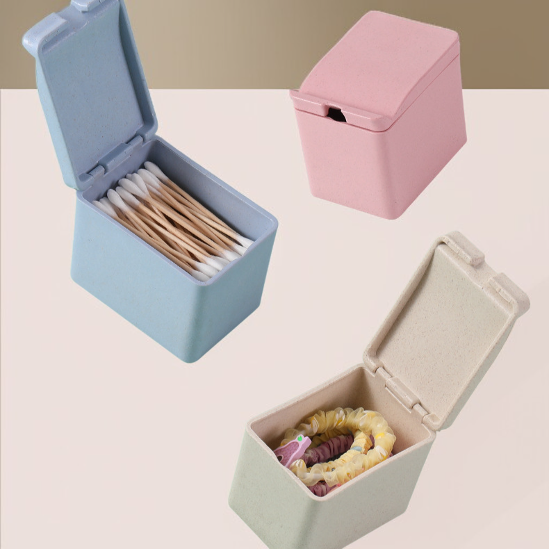 Caja organizadora multiusos: para accesorios de cabello, hilo dental, tiritas y bastoncillos