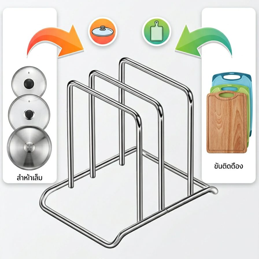 ที่วางฝาหม้อสแตนเลส