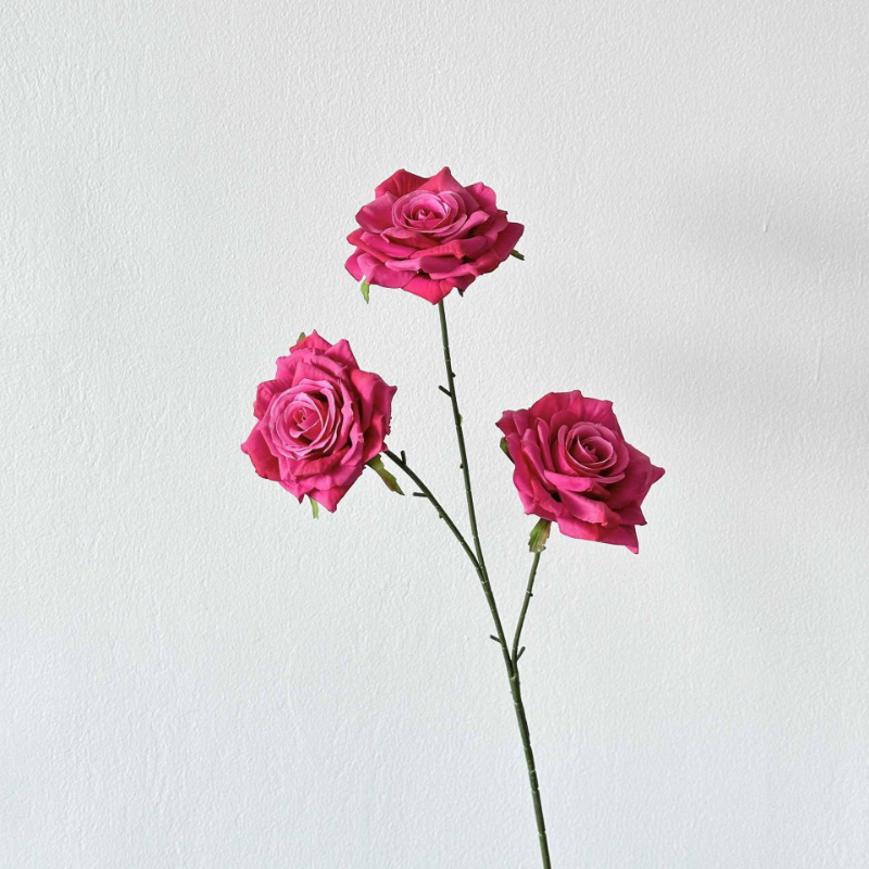 Fleurs artificielles rose rose