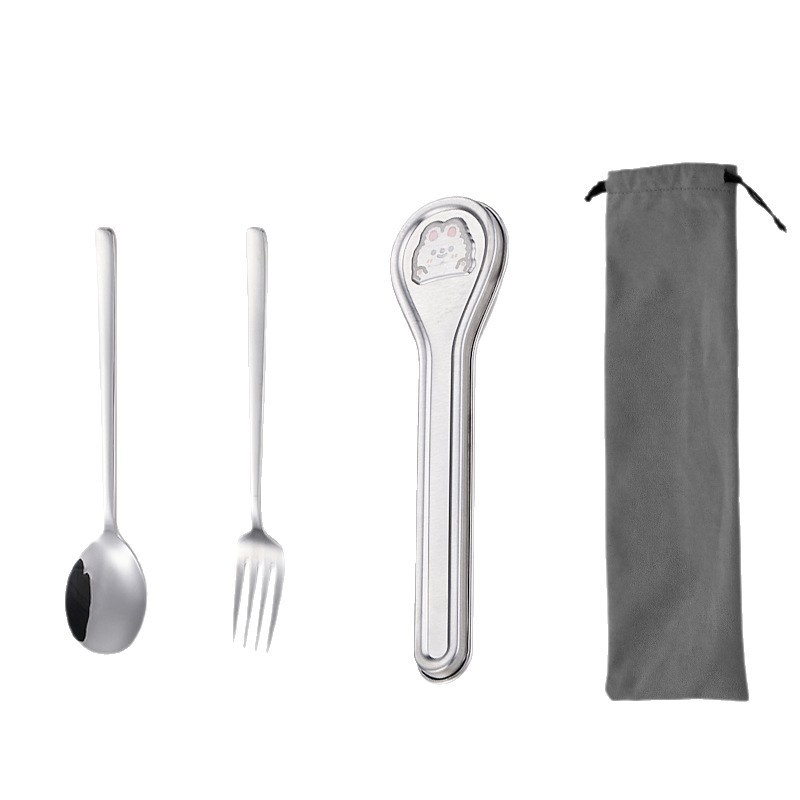 304不鏽鋼便攜餐具三件套（勺叉筷）