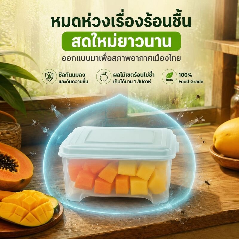 กล่องข้าวสำหรับแช่แข็งและแช่เย็น 10 ชิ้น สีเขียว เบอร์ 3 ยี่ห้อซิลิคุก