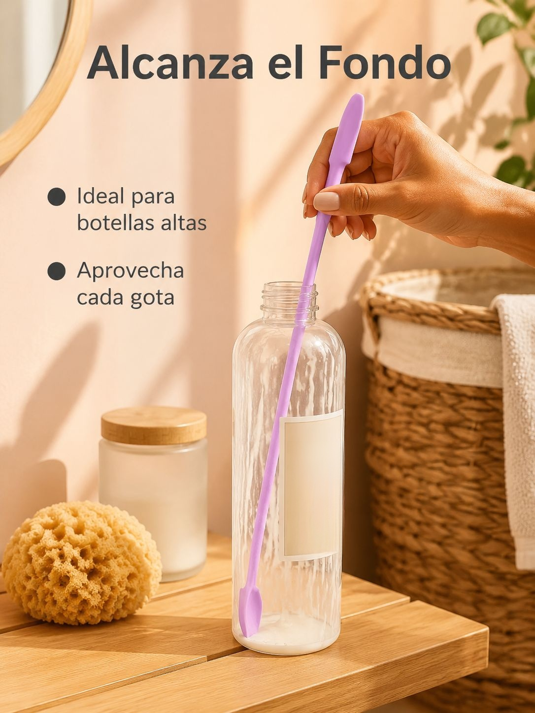Cucharita mini de silicona para cremas, lociones y productos corporales