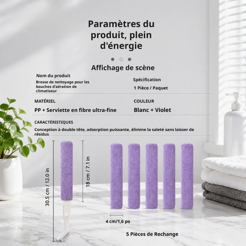 Bâton de nettoyage multifonctionnel à poussière avec adsorption électrostatique