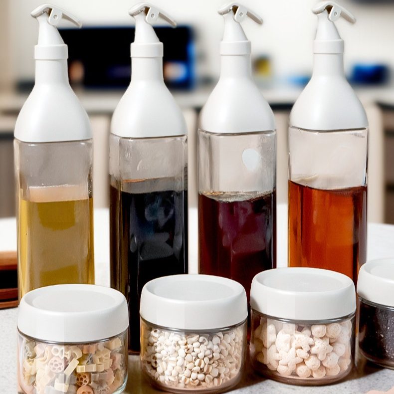 Double-Layered Spice Jar Organizer with Labels