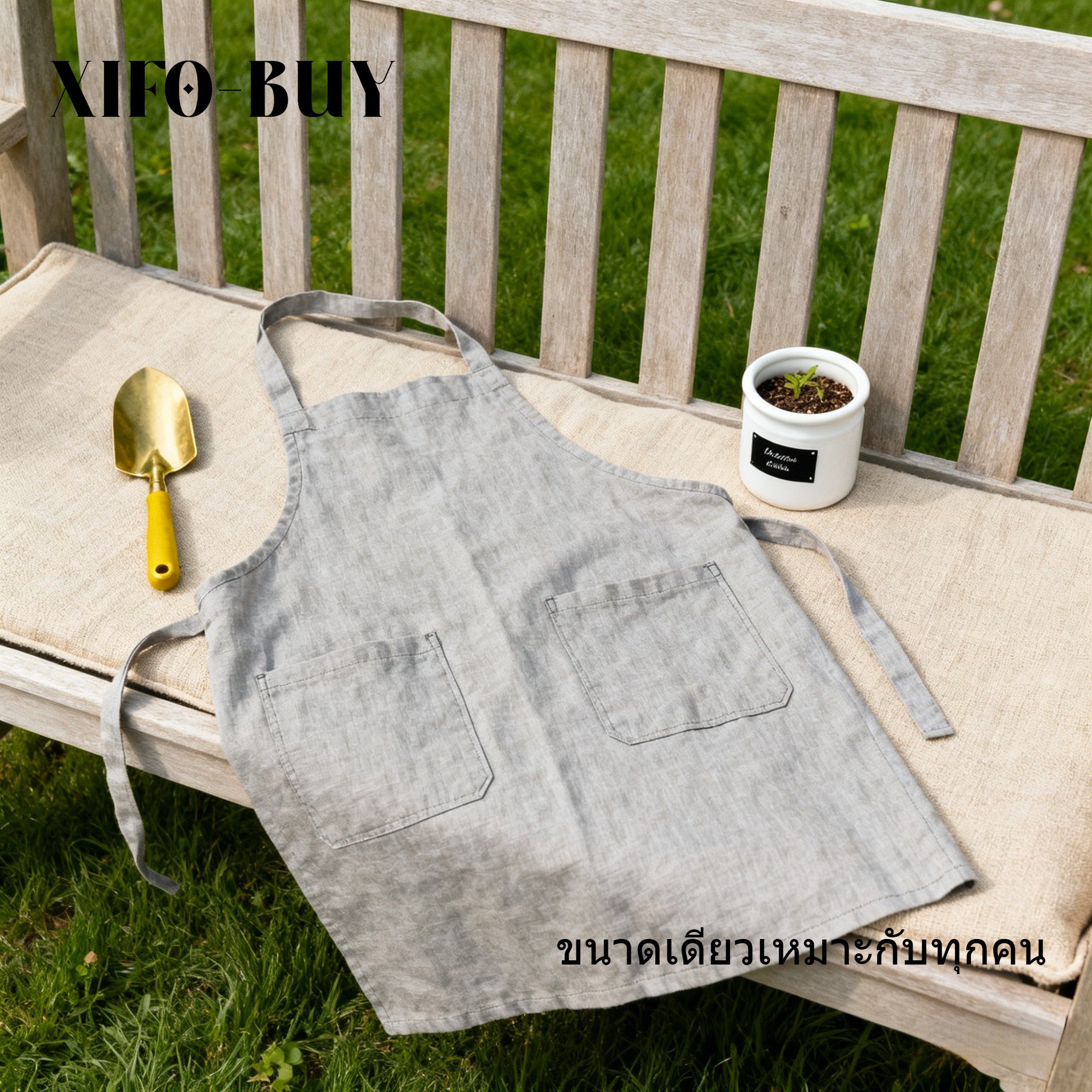 ผ้ากันเปื้อนกันน้ำป้องกันเปื้อนขณะทำอาหาร