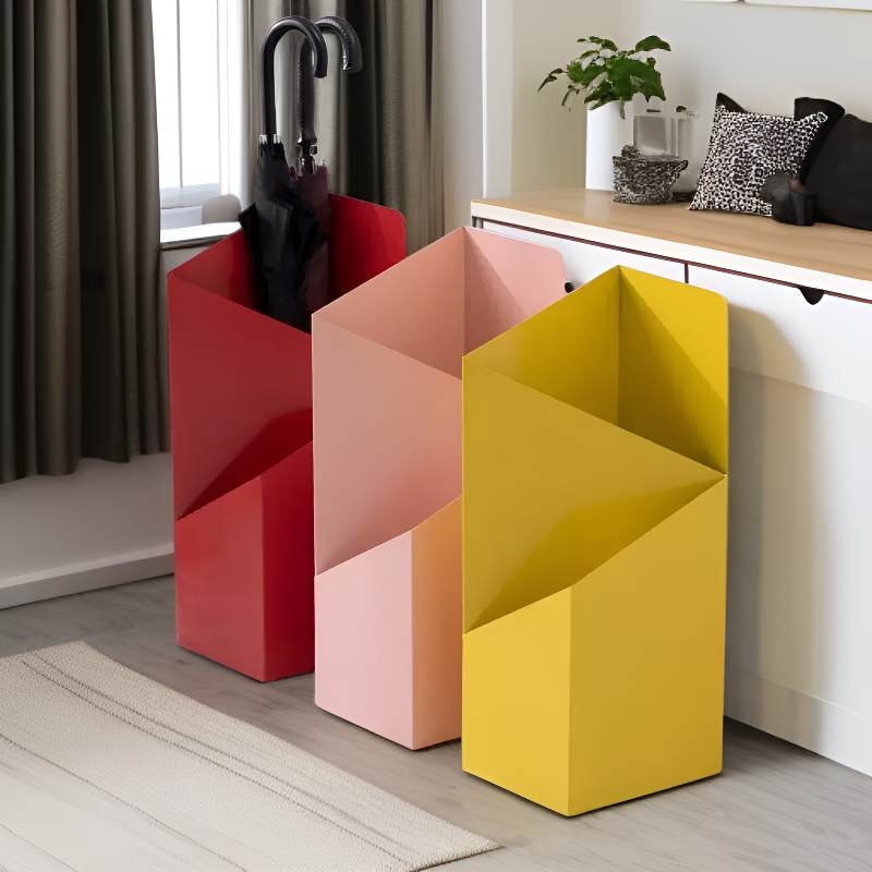 Metal Entryway Umbrella Storage Basket, Multi-purpose Hotel Organizer