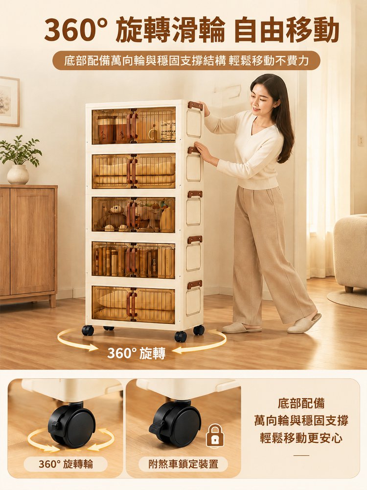 摺疊式免安裝收納櫃