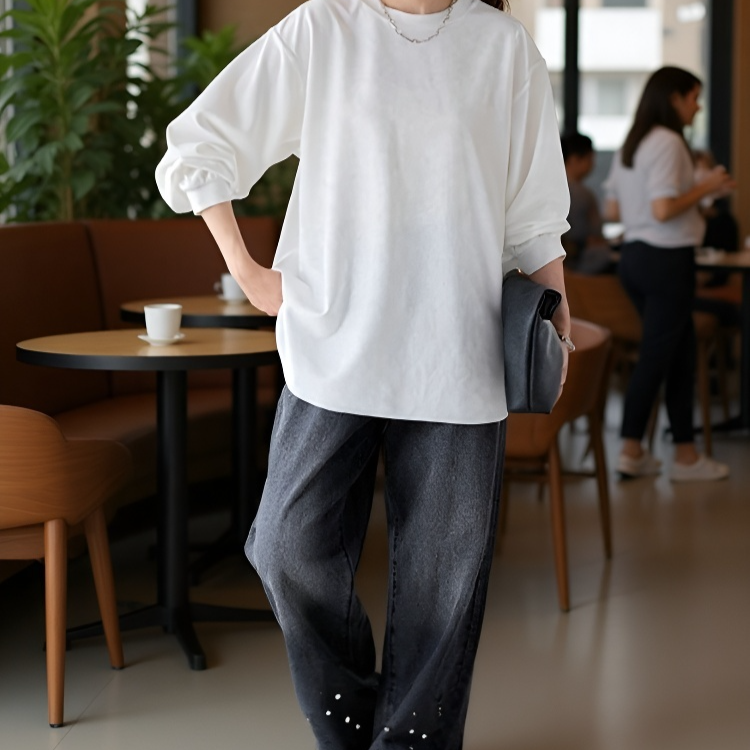 丸襟 ロングスリーブ