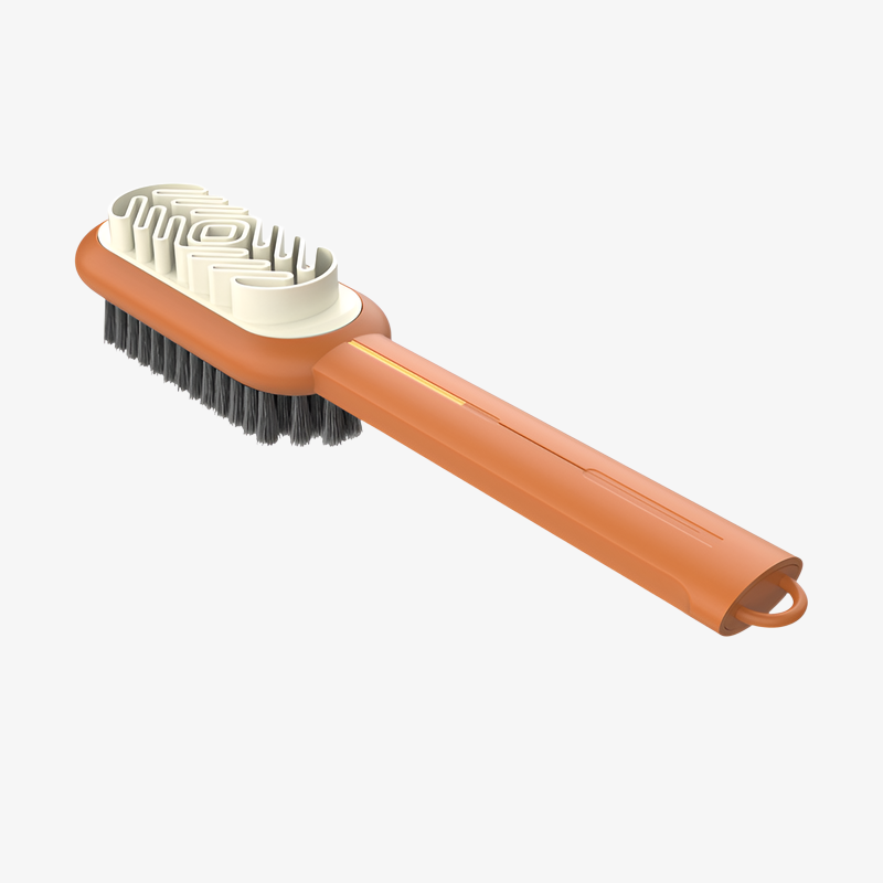 スニーカー用の特別なロングハンドルゴム製靴ブラシ、車のシートの除染洗浄ゴム製靴ブラシスエード洗浄