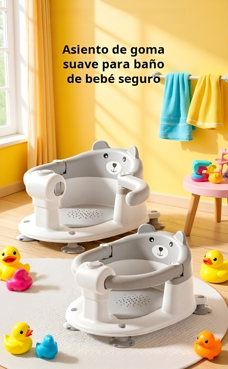 Asiento antideslizante para bañera de recién nacidos