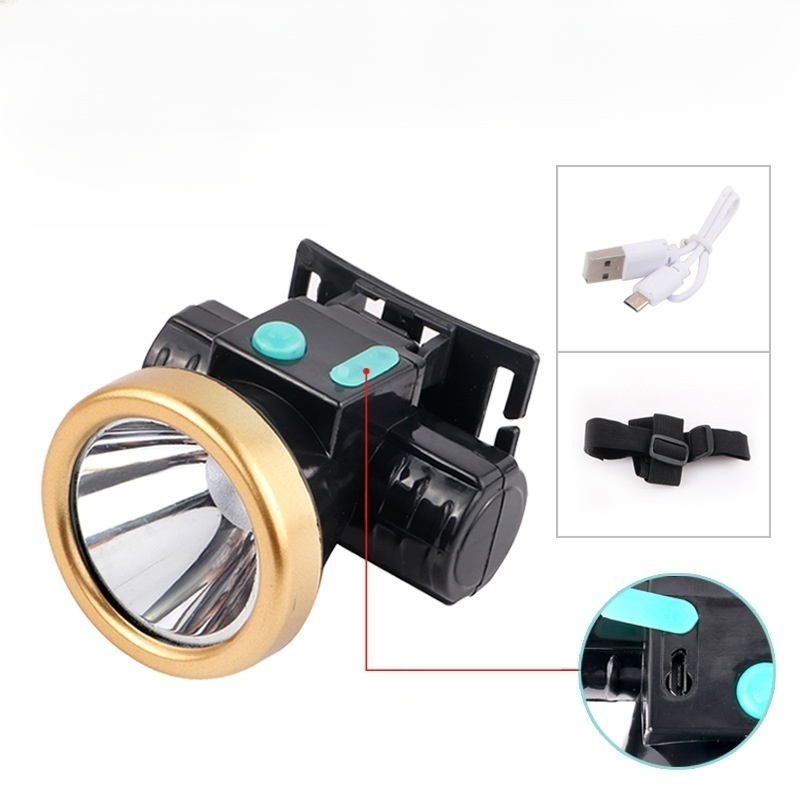 釣魚專用超強光頭戴LED充電燈