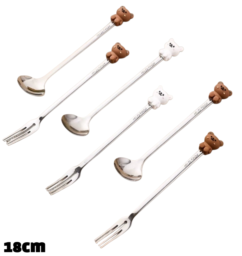 아동용 곰돌이 식기 세트 사용 예시