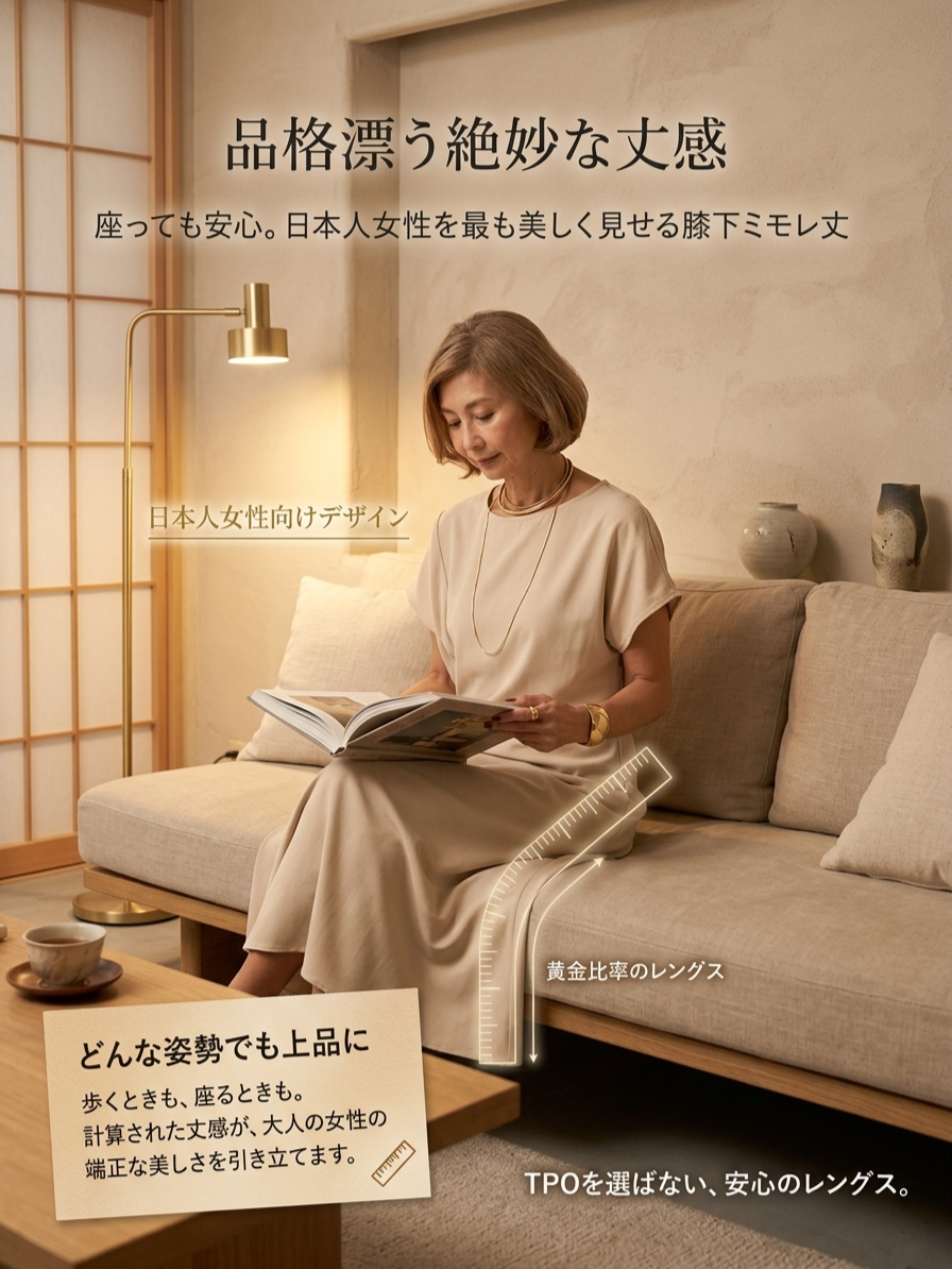 ヘップバーン風ウエスト絞りリボン付きフレンチスリーブワンピース