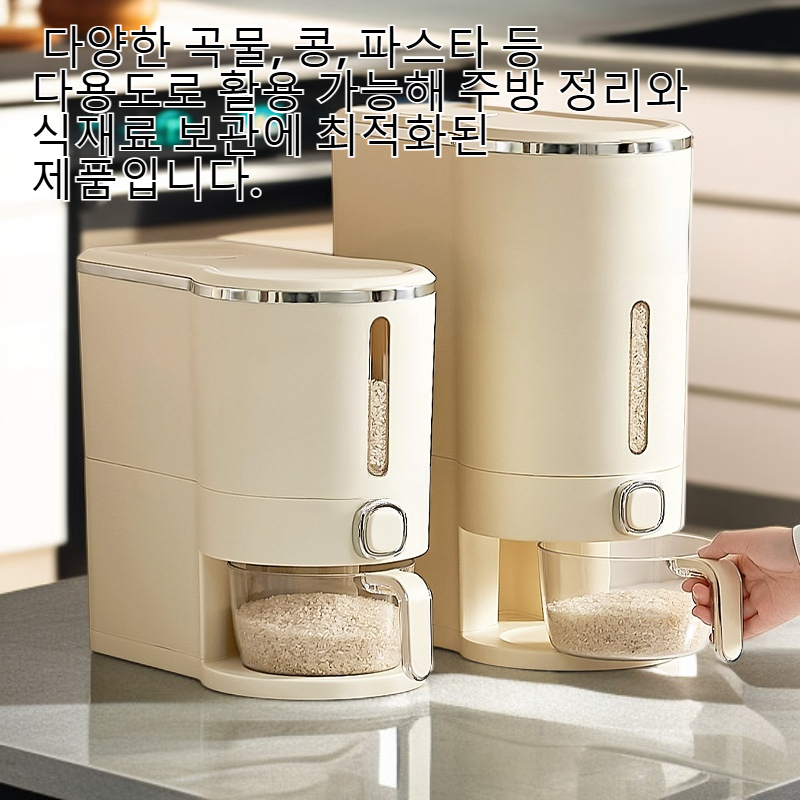 다용도 쌀통, 쌀과 곡물을 깔끔하게 정리
