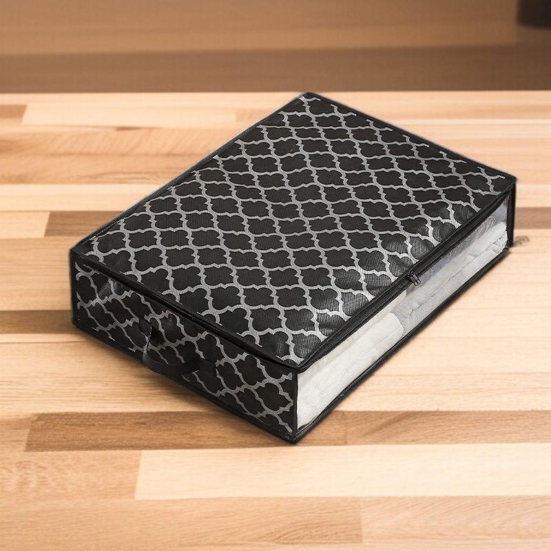 침대 밑 이불 수납함 방진 부직포 수납 파우치 대용량 이불 주머니 수납함 투명 옷 수납함