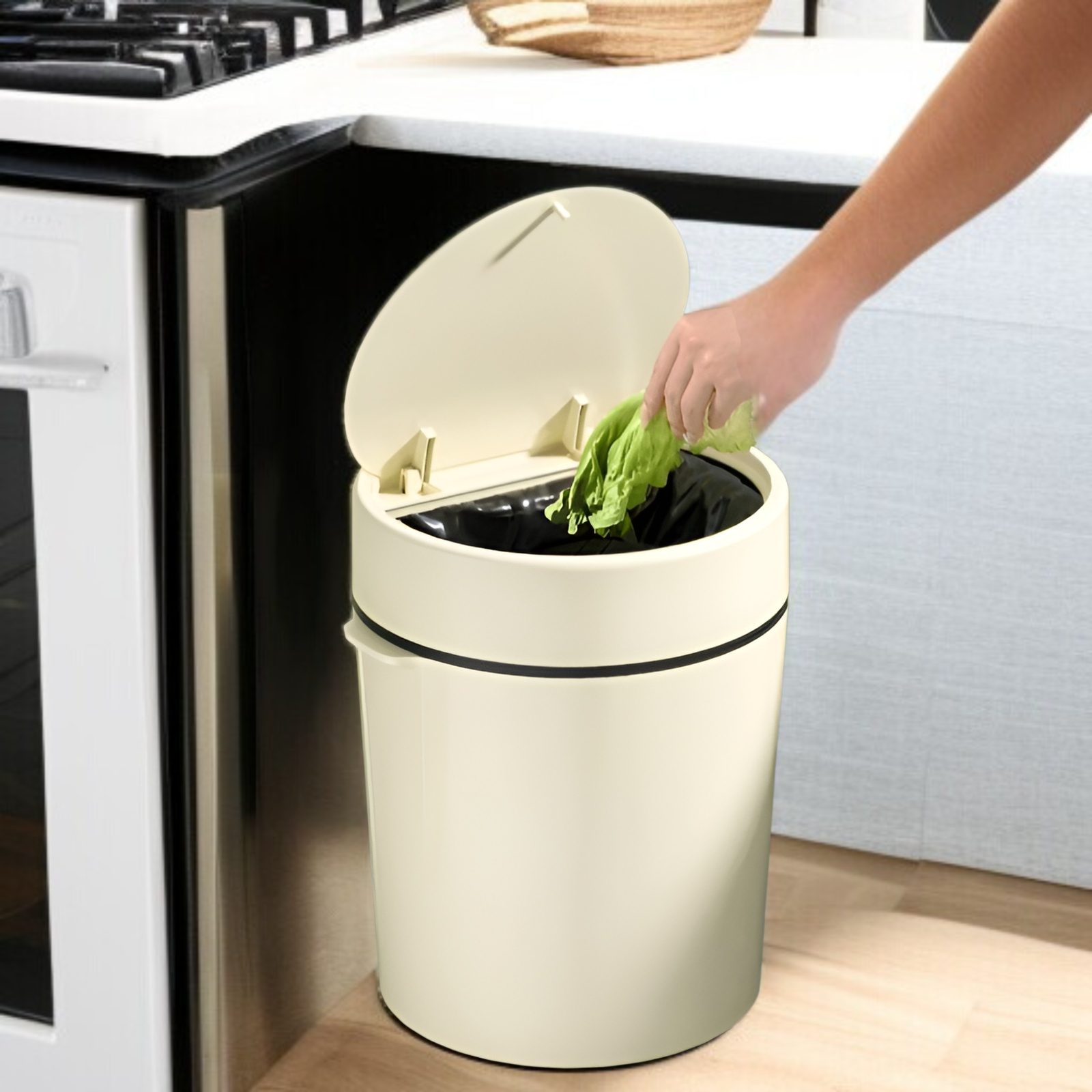 家庭用キッチン大口径ゴミ箱リビングルーム大容量ゴミ箱アロマセラピー収納収納バケツポップアップ蓋収納バケツ