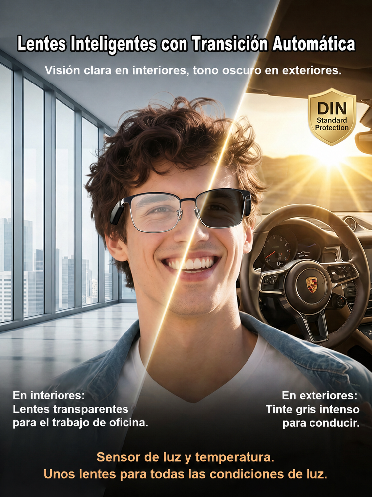 【Gafas AR multifuncionales】traducción sin retraso- Zoom + tinte inteligentes- Grabación de reuniones