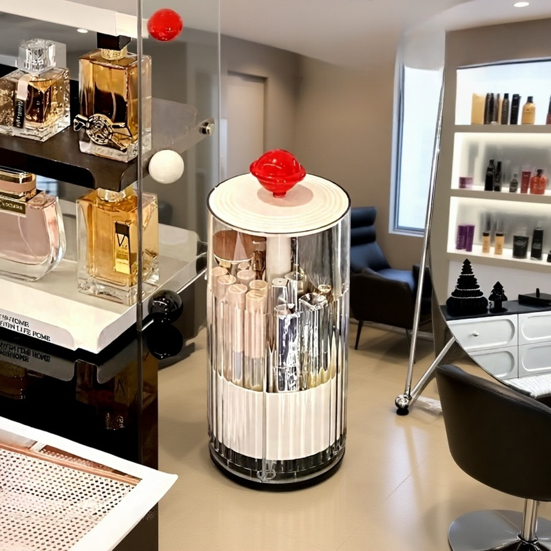 Automatische Hebe-Make-up-Pinsel-Aufbewahrungsbox auf dem Schreibtisch