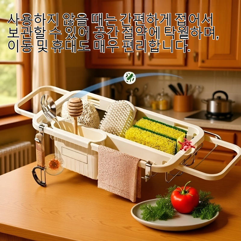 다기능 접이식 싱크대 배수대