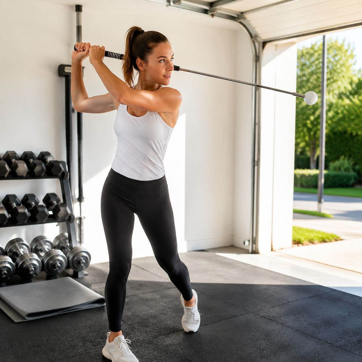 Golf extension swing practice machine