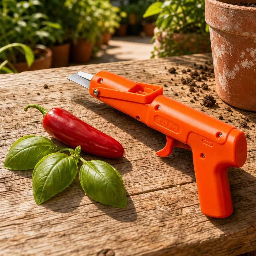 Tijeras de poda y recolección de alta eficiencia para jardinería, aptas para pimientos
