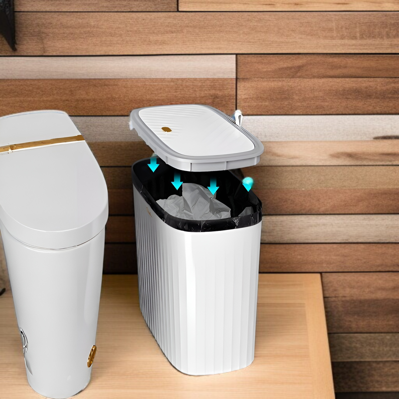 ひび割れたゴミ箱 家庭用高価値ゴミ箱 浴室トイレ 大容量ゴミ箱 カバー付き キッチン リビングルーム ゴミ箱 軽量 高級スタイル ゴミ箱