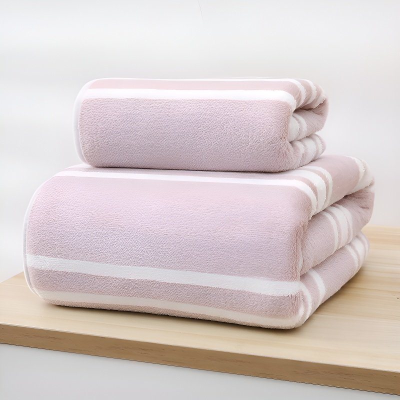 吸水珊瑚絨浴巾毛巾組合