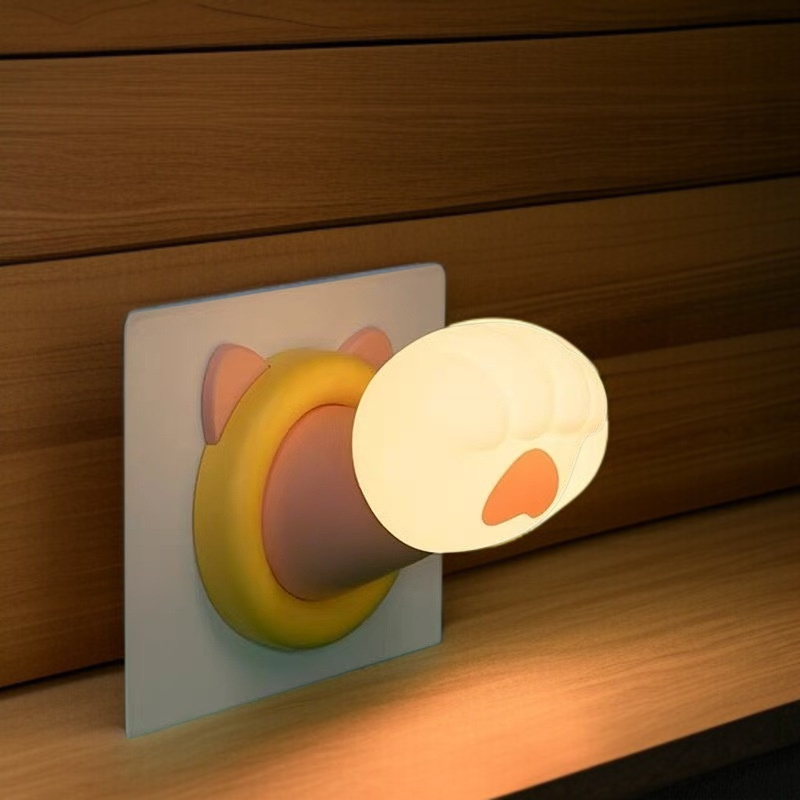 Lámpara para mesita de noche con estilo tierno de gato