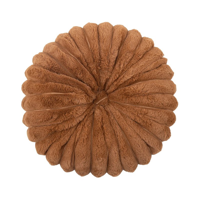 手工編織南瓜造型抱枕 條紋染色靠墊