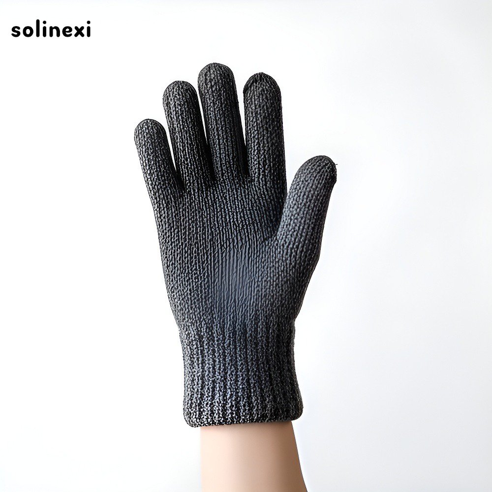 Detail měkkého materiálu korejských rukavic