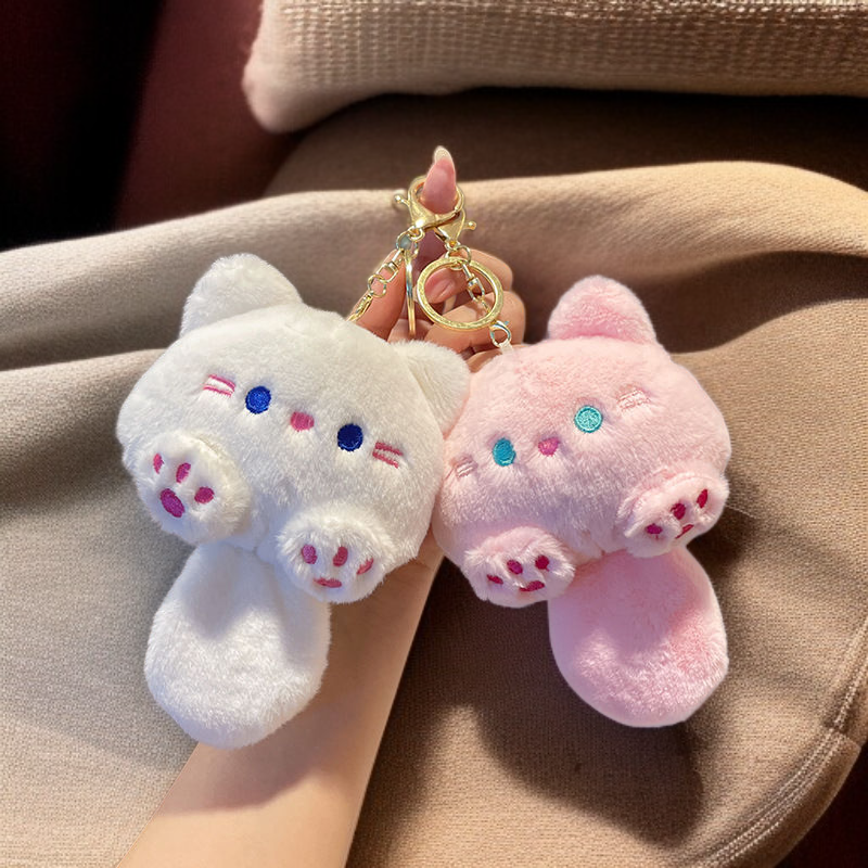 Katzenplanet Schlüsselanhänger Quietschende Plüsch-Katzenfigur