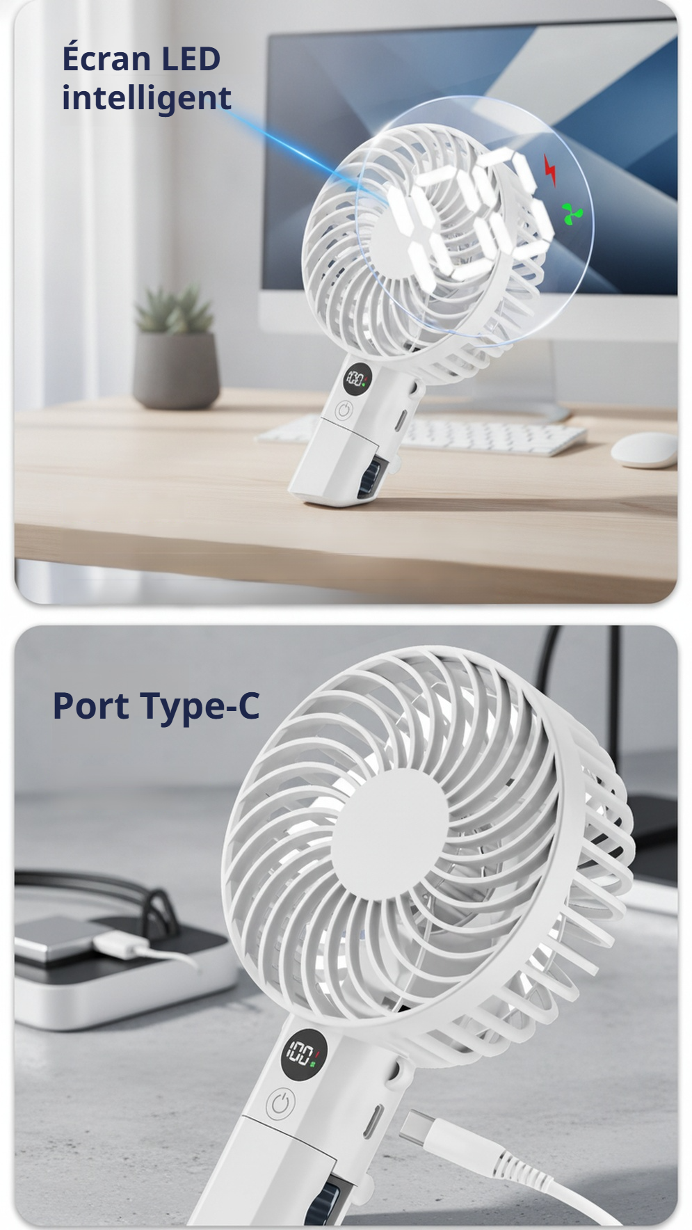 Ventilateur portable idéal pour le sport et le voyage