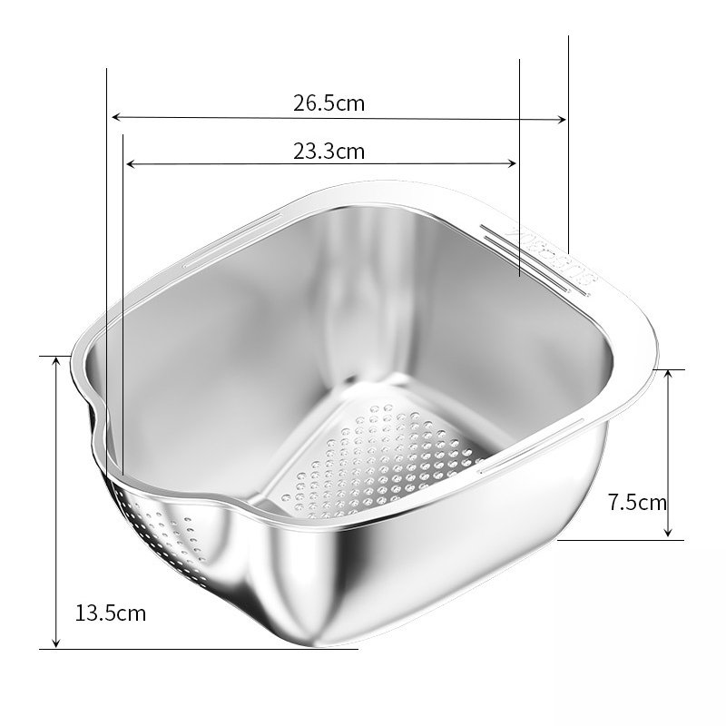 多用途ステンレス洗浄ボウル