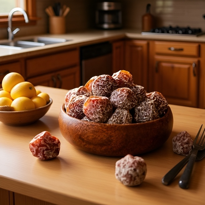 달콤한 보존된 자두 캔