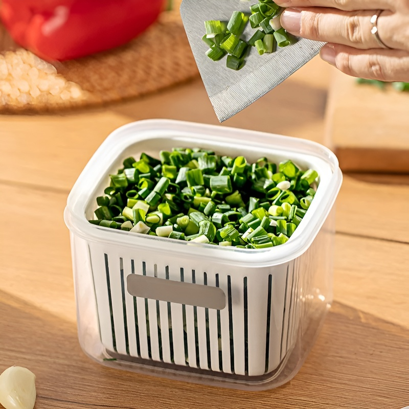 Caja multifuncional de drenaje y conservación para verduras