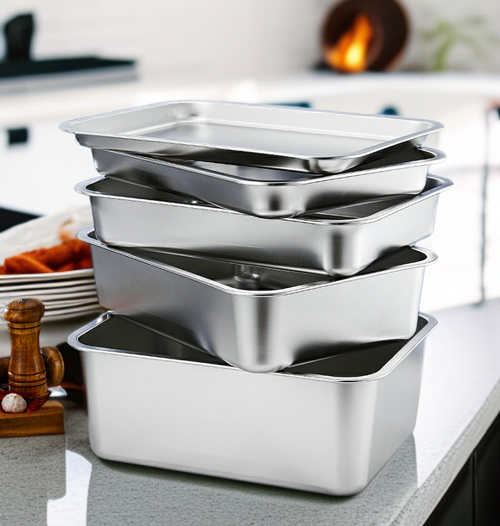 스테인리스 스틸 딥 센터 스퀘어 플레이트