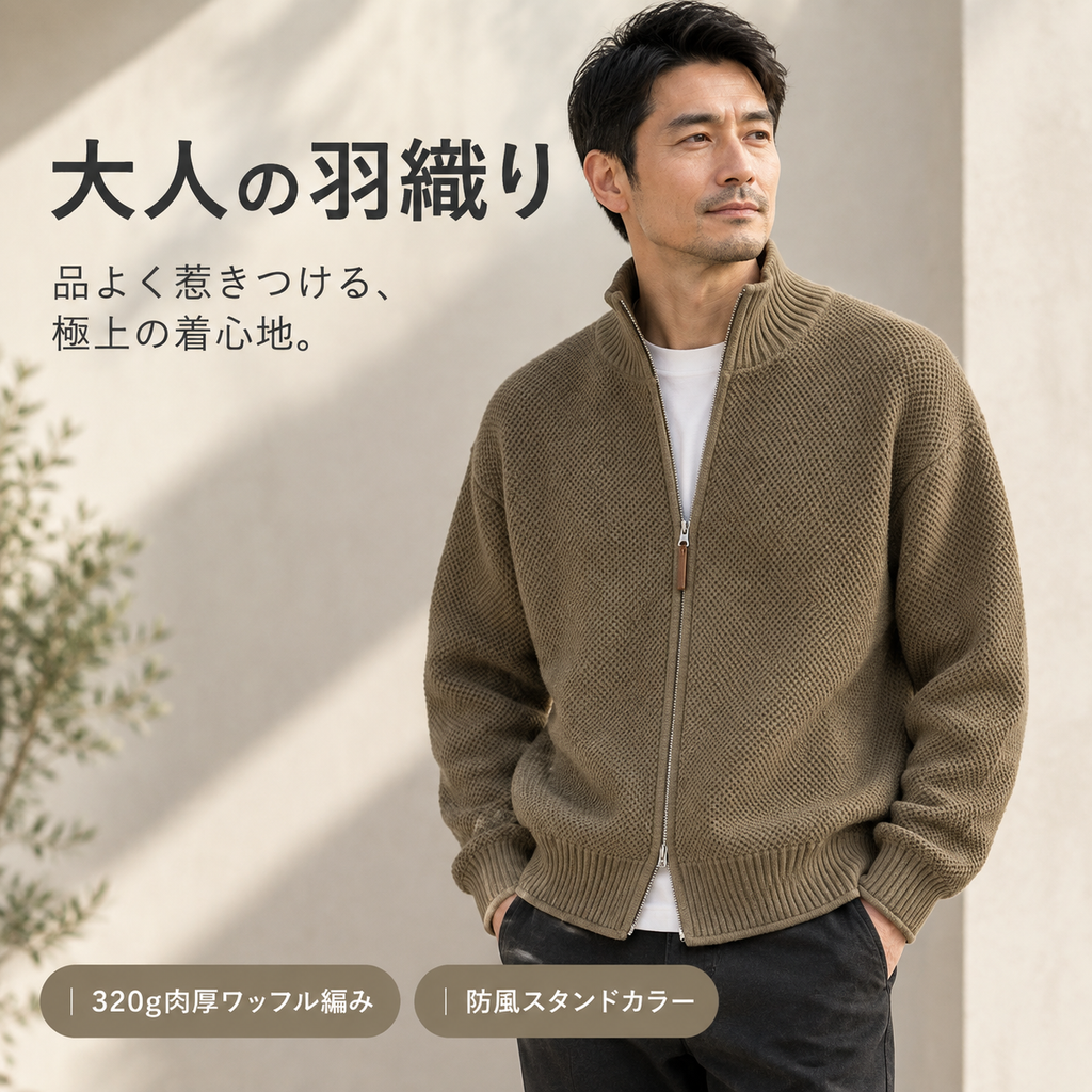 日系シンプルヴィンテージニットメンズ