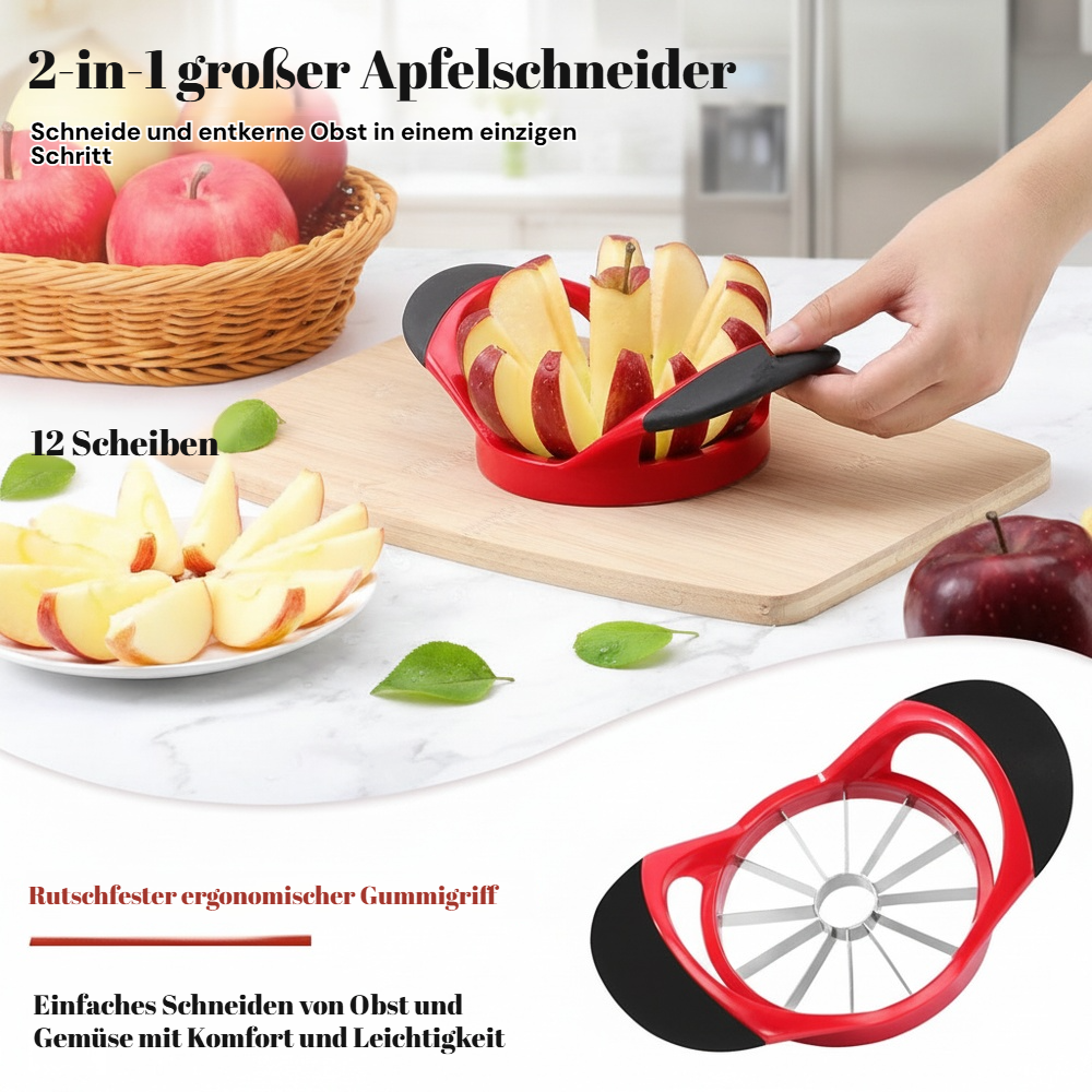 Apfelschneider aus 430 Edelstahl, Obstteiler und Entkerner
