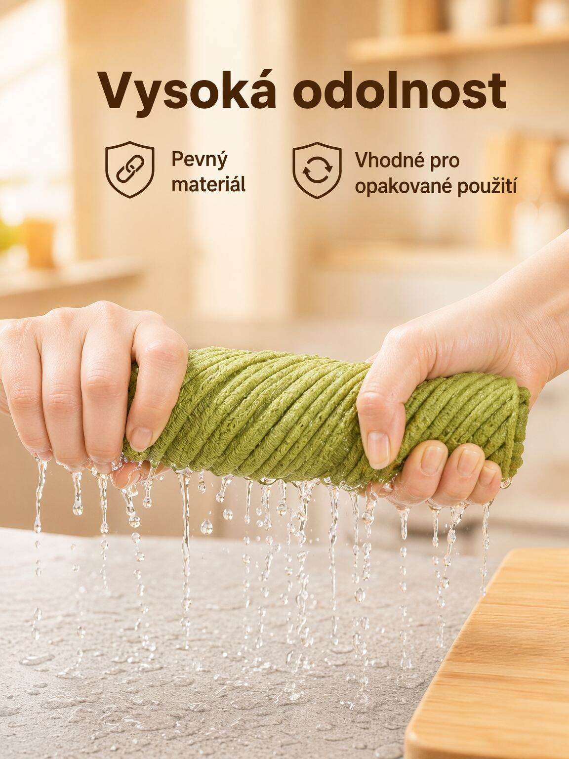 Jednorázová bambusová kuchyňská utěrka pro lenochy