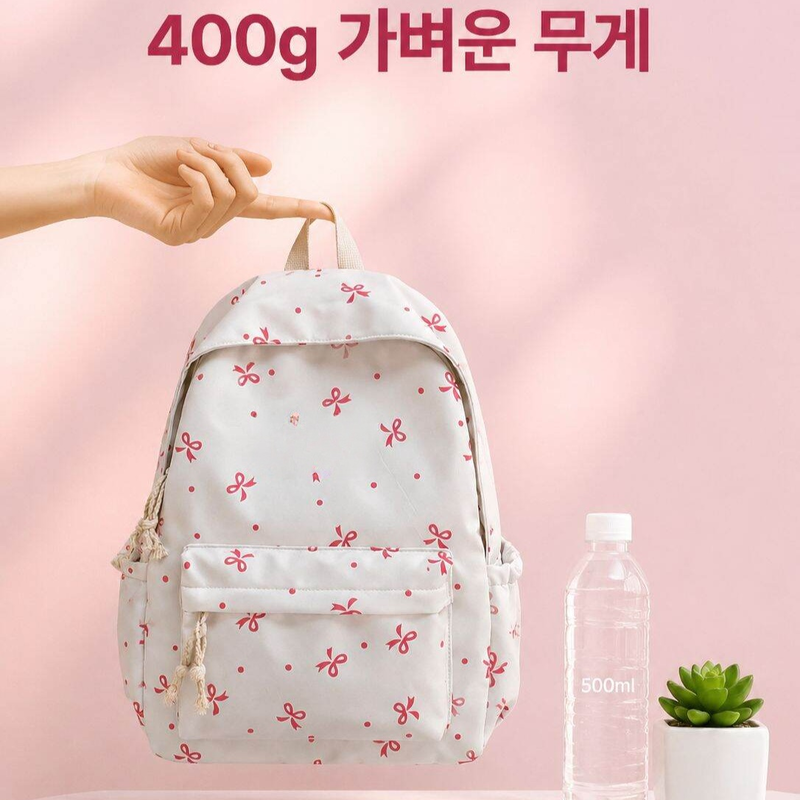 한국식 하라주쿠 플라워 스쿨백 여학생 백팩