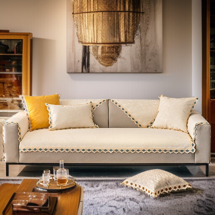 四季ユニバーサルソファカバーコンプリートセット滑り止めクッションカバー布枕バック