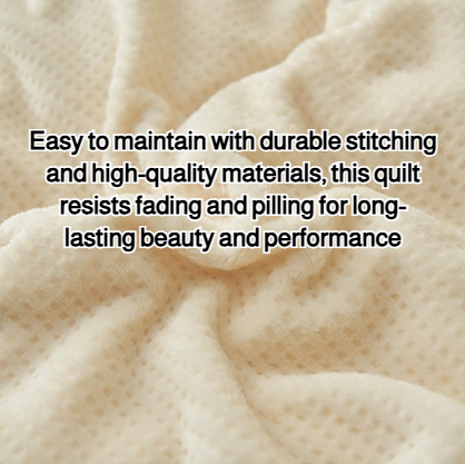 Detachable quilt with waffle pattern for easy cleaning