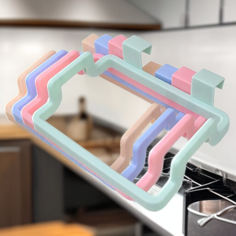 주방문 뒷면 걸이식 휴지통 거치대 가정용 캐비닛 문 뒤 걸레 선반