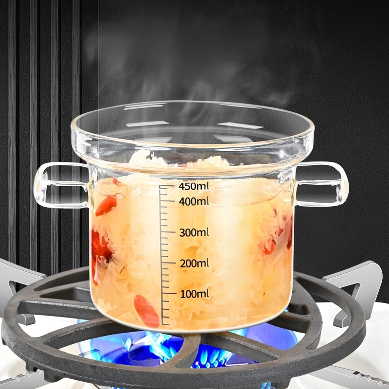 Small Heat-resistant Glass Pot for Home Use