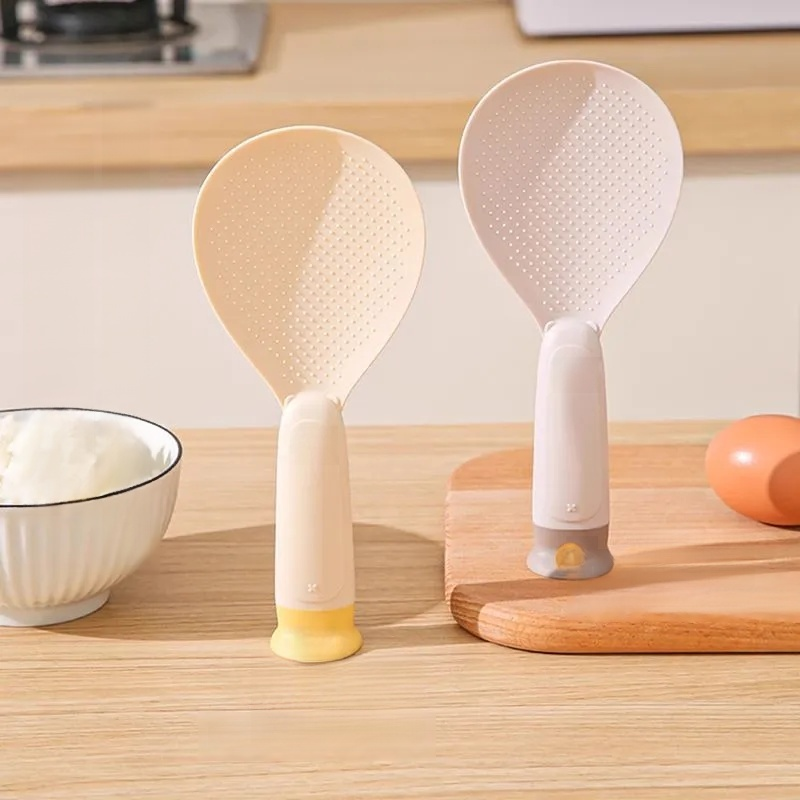 ช้อนข้าวกันติดพร้อมฐานดูดตั้งได้