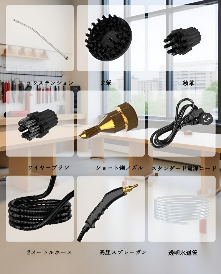 浴室で使用する多機能家庭用洗浄機