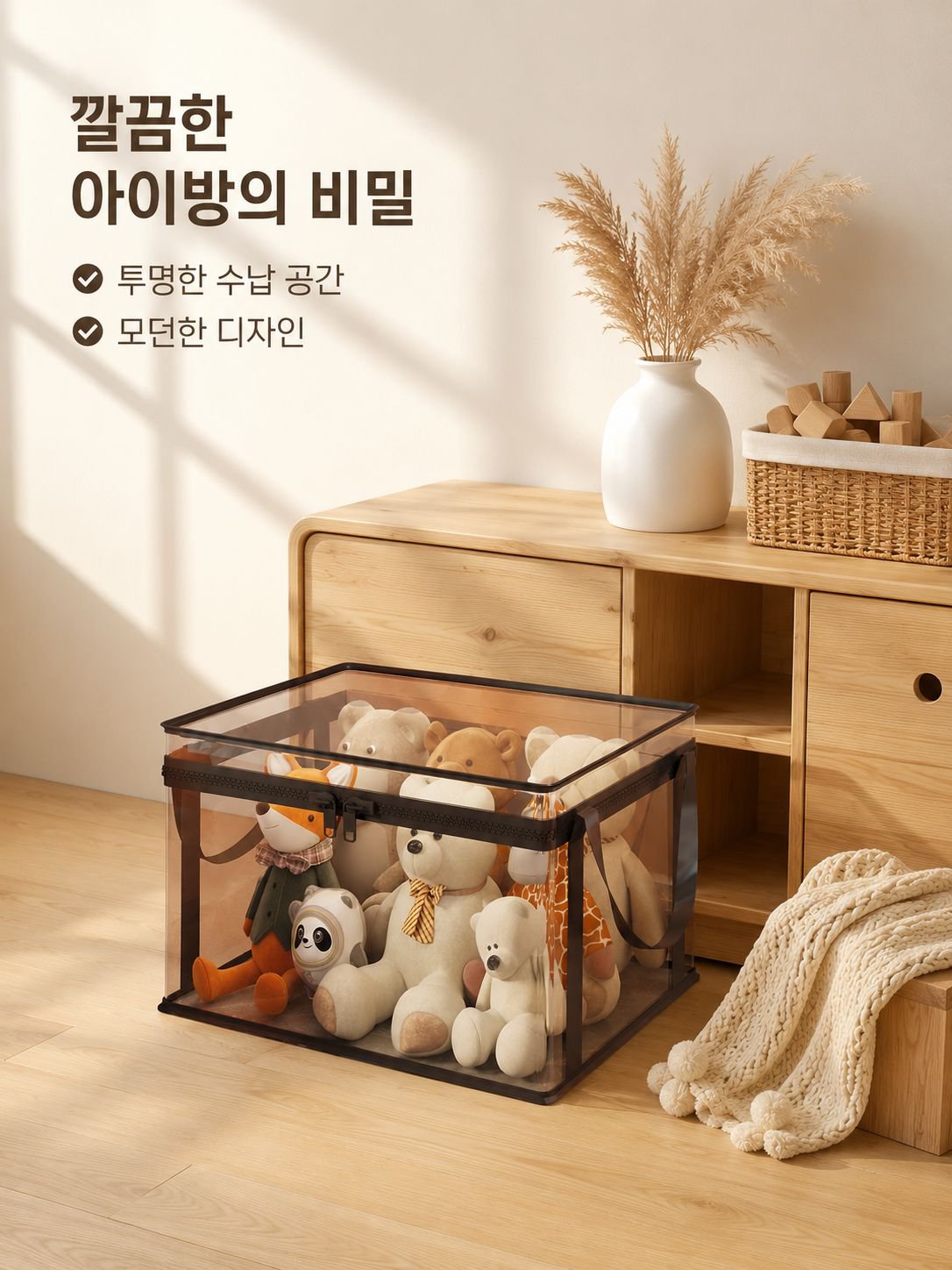 투명 장난감 수납박스 가정용 대용량