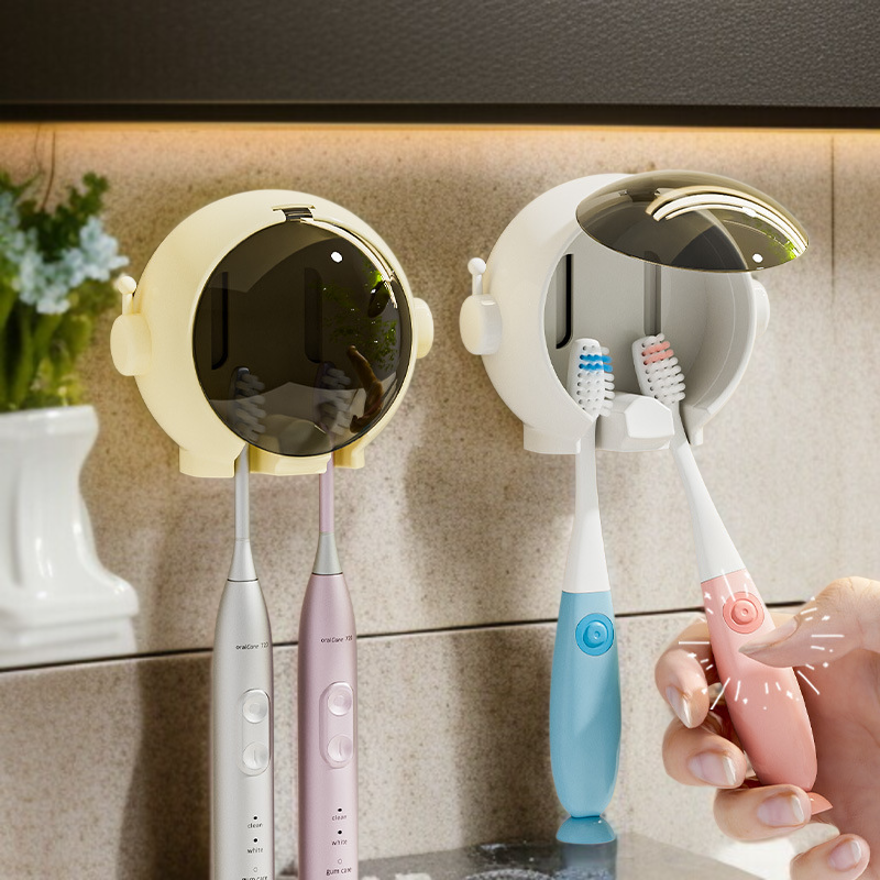 패션 벽걸이 칫솔걸이 벽면 수납선반 카드 칫솔걸이 화장실 우주인 수납선반